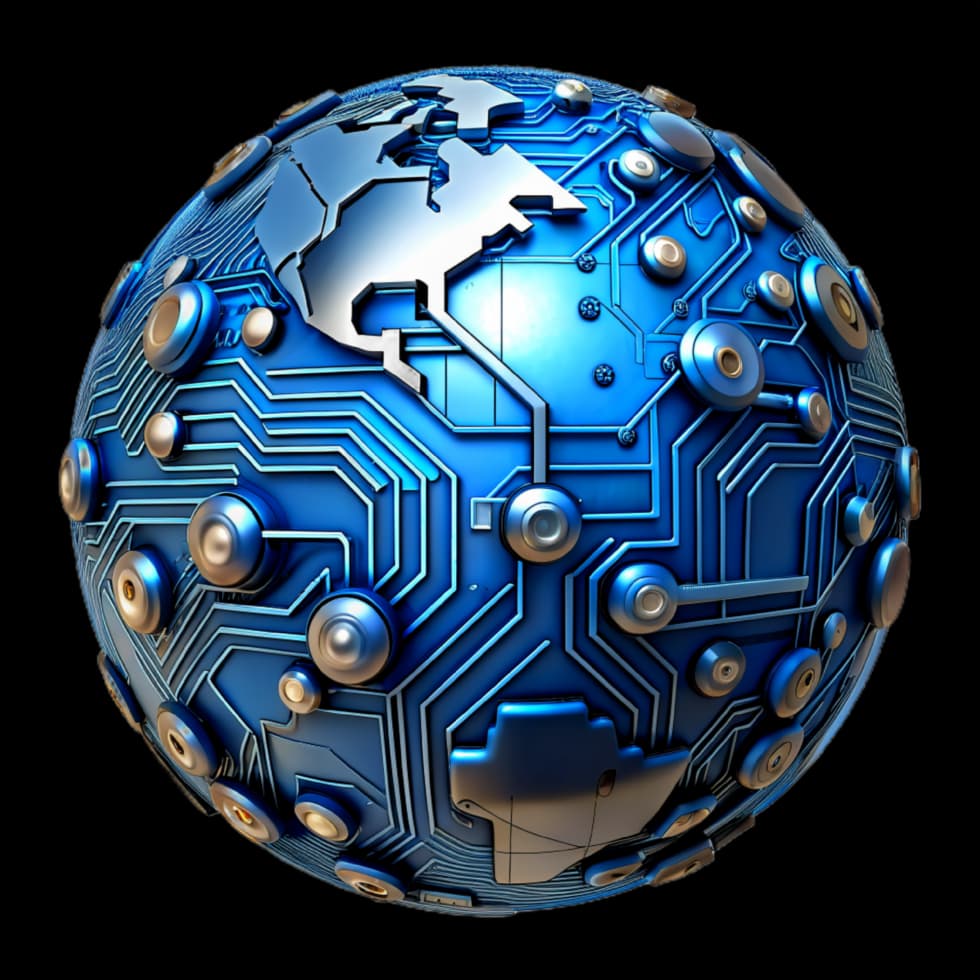 Illustration of a globe representing collaboration with clients worldwide
